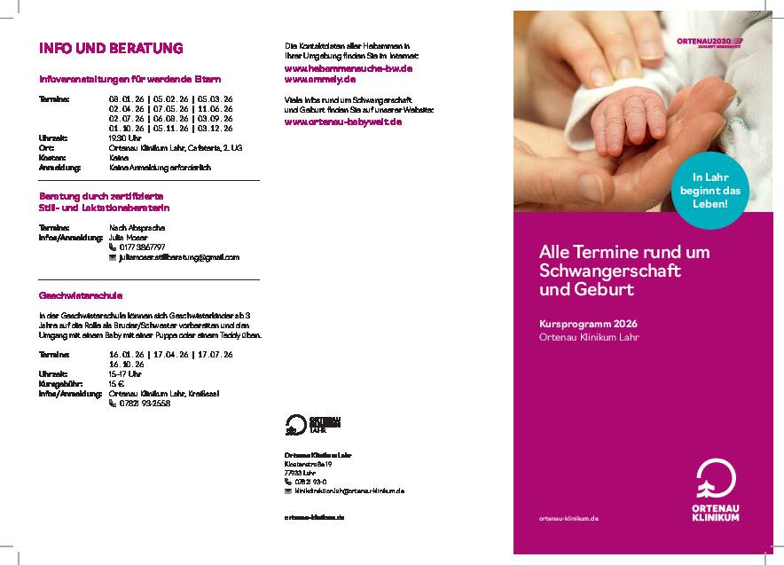 Flyer: Hebammenkursprogramm 2026