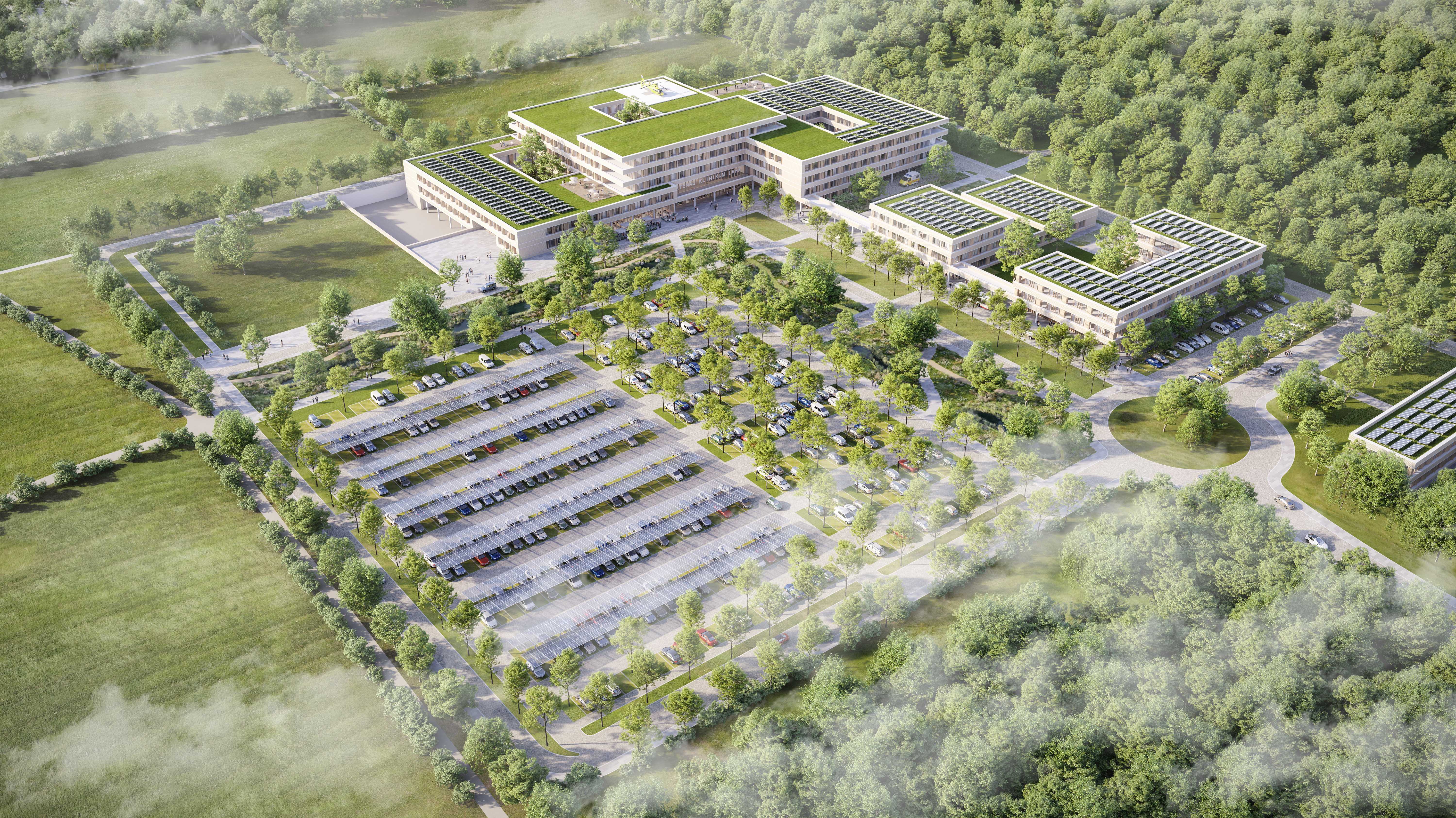 Der geplante Klinikneubau in Lahr aus der Vogelperspektive